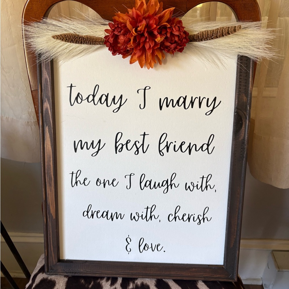 Handmade Rustic Wedding Quote Wall Art